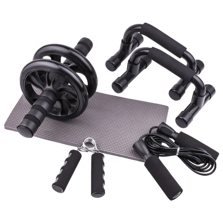 
Abdominal Wheel with Push Up Stand Jumping Rope Ab Wheel Set AB Fitness Equipment 