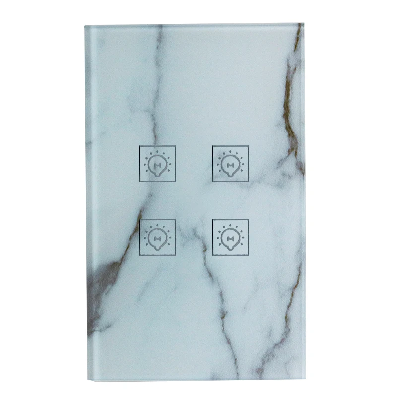 WIFI Wall Switch Decor Touch Panel Light Switch On Off Smart Home IOT Remote &Touch&Voice Control Switch Decoration Tuya Smart