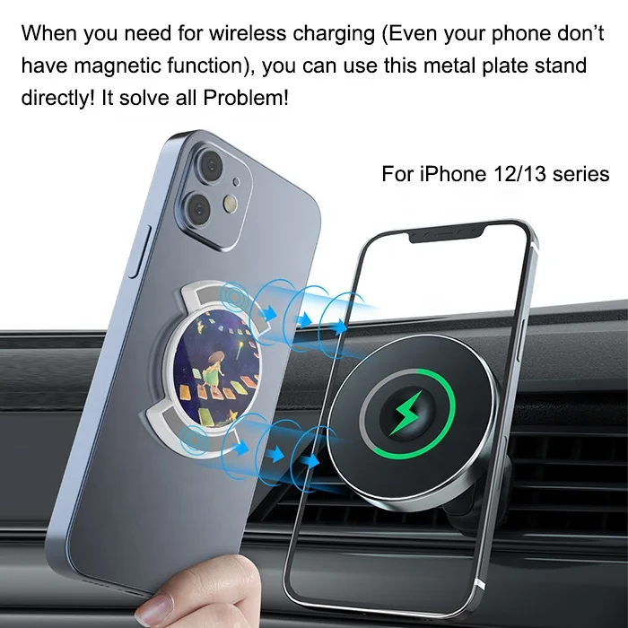 Qidian Smartphone Gadgets Plastic Clip Wireless Charging Friendly Phone Grip Kickstand Finger Ring Holder For Magsafe Grip