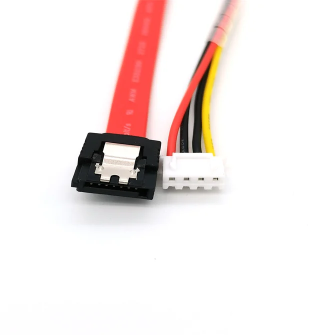 Newly arrived SATA 7PIN + 15PIN xH-4 4P female power cable Disk power conversion cable