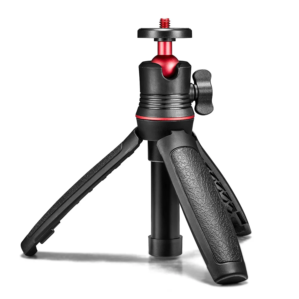 Extendable Mini Action Camera Tripod 5 Levels Length Adjustable 360° Ball Head Vlog Selfie Stick Handle Grip Desktop for Gopro