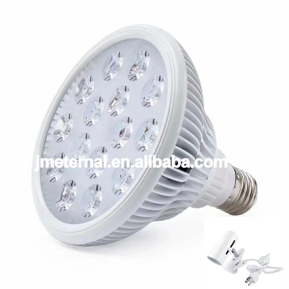 660nm 850nm Pain Relief Red Light Infrared Baking Lamp EU Plug E27 Sock PAR38 54W Infrared Face Beauty Therapy Lamp with Stand