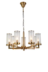 European tradition entrance hall cognac vintage clear glass lamp luxury chandeliers light