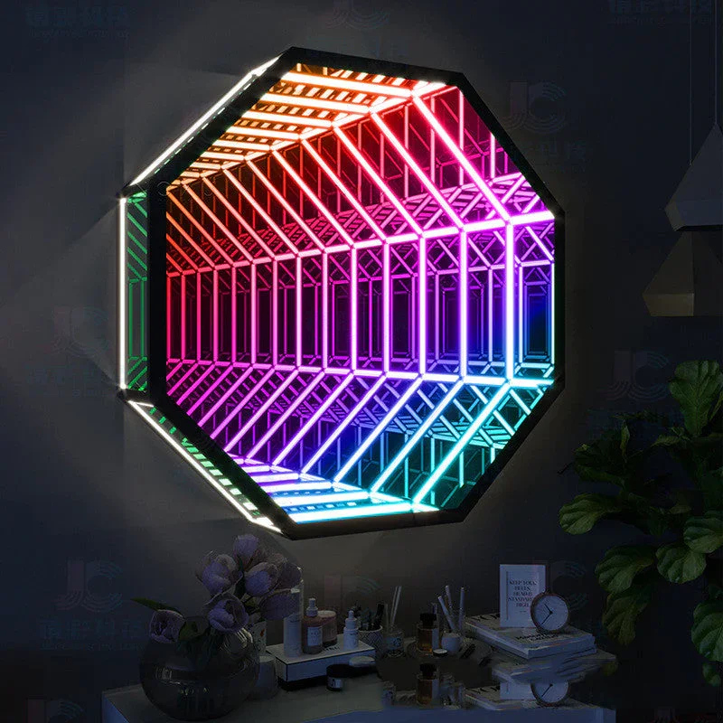Customized Acrylic Led Neon Sign Mirror Neon Led Bar Home Decorative Mirror Led Light Box