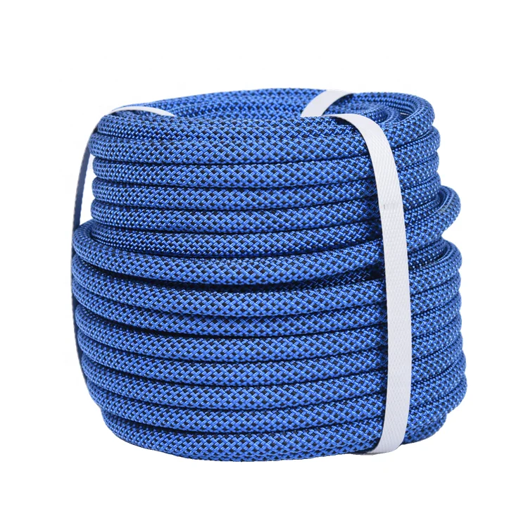 
Poly fiber double braided outdoor rock safety climbing safety rope 