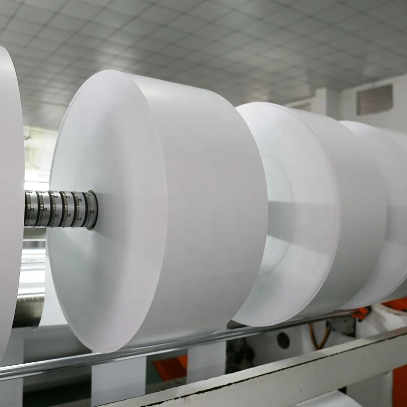 Factory Supply PP PE PET PVC BOPP Vinyl Matt Silver Transparent Self Adhesive Transfer Thermal Label Paper Jumbo Roll