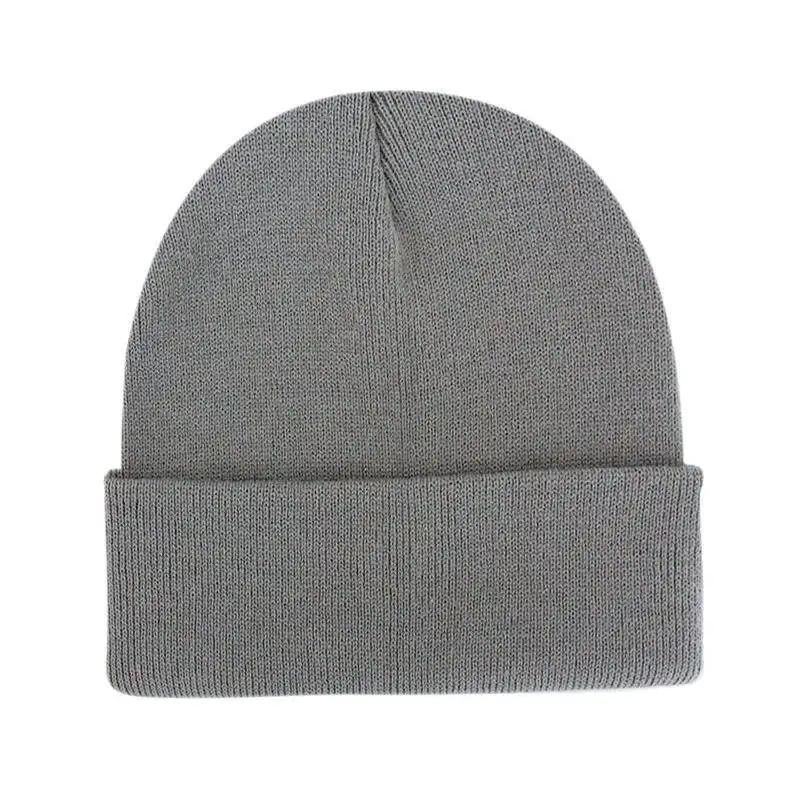 Custom knit embroidery logo sports ski cap skull knit winter hats knitting warm beanie hats for men and women