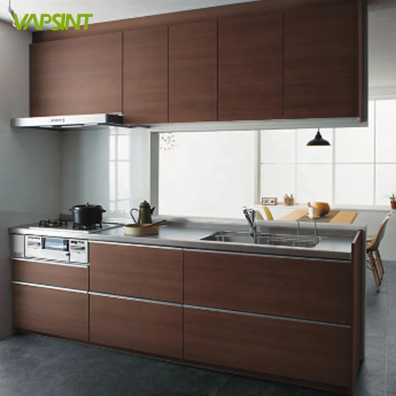 
2020 new kitchen products melamine wood grain modern household kitchen 