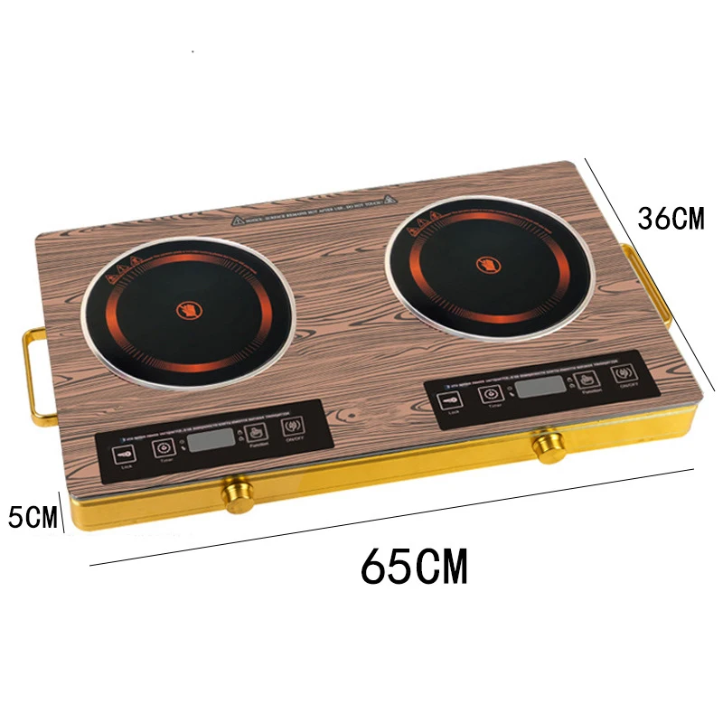 Double Ceramic Electric Infrared Stove Household Ceramic Cookers With LED Display Glass Panel