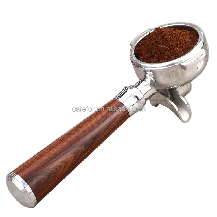 58mm 2 Ears Stainless Steel Bottomless Naked Portafilter Wooden Coffee Handle Cup Filter Basket for GAGGIA CLASSIC EVOLUTION ESP