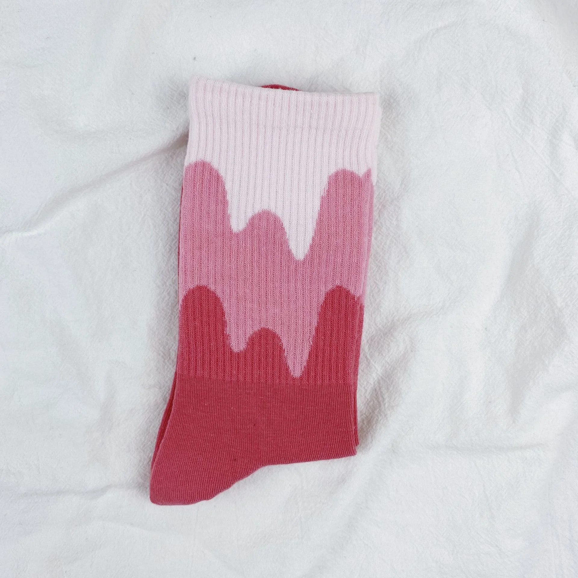 Hf comfortable flowed knitting cotton long socks stocking for men women