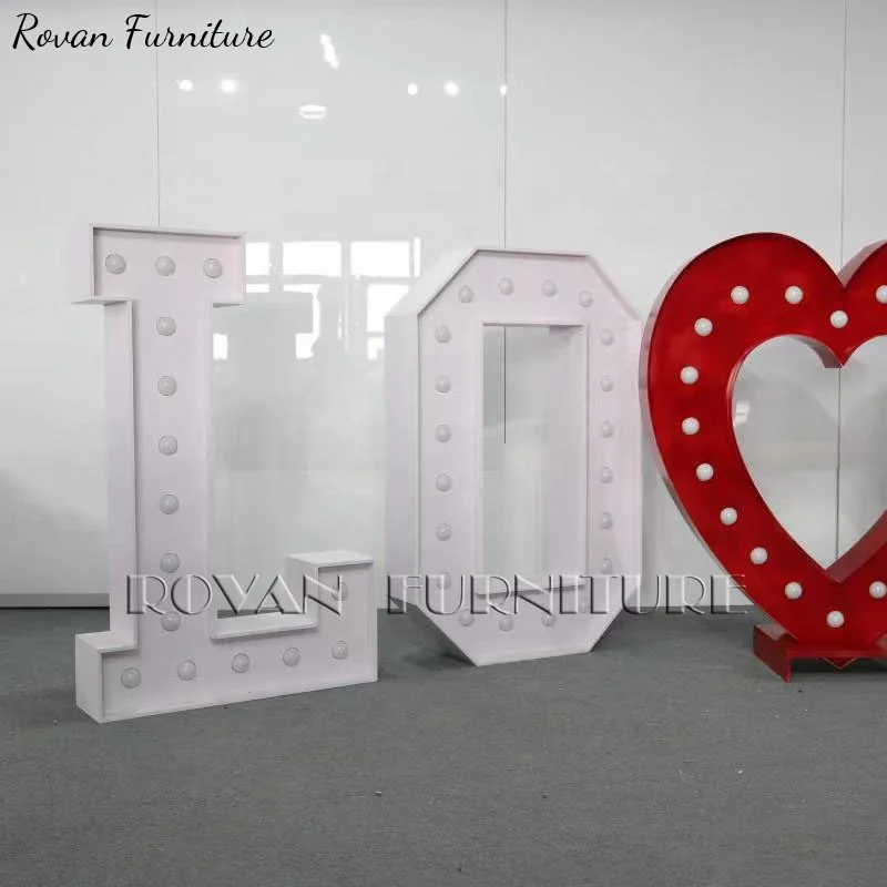 Modern design  high quality led LOVE light backdrop stand for wedding decorations