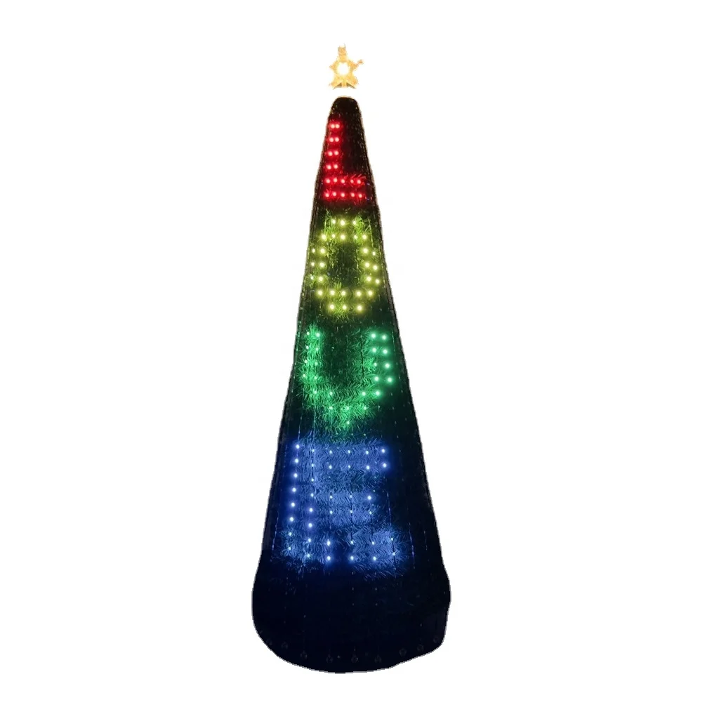 6.8ft Led Light Christmas Tree Mobile Control Pvc Crystal Chain Needle Pine 2.1m Christmas Tree With Led Light Pin Xmas Tree