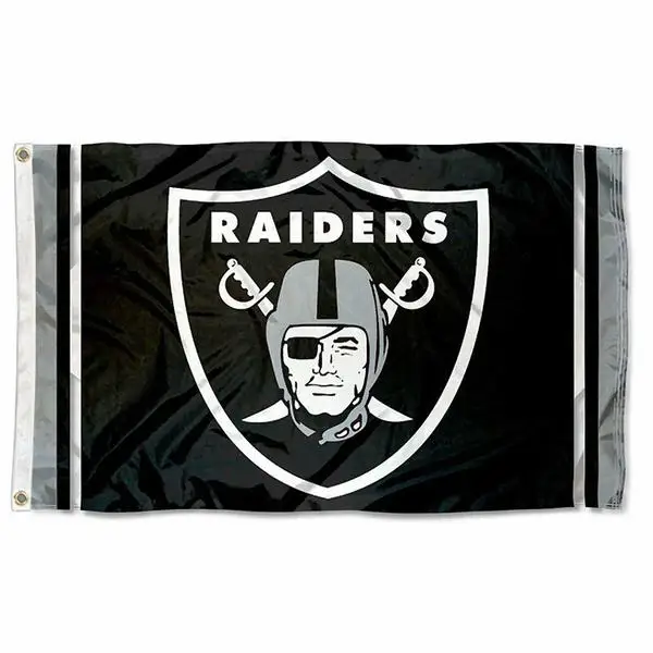 Hot Sale Top Quality NFL Team Good Price Double Side Printing Oakland Raiders Flag
