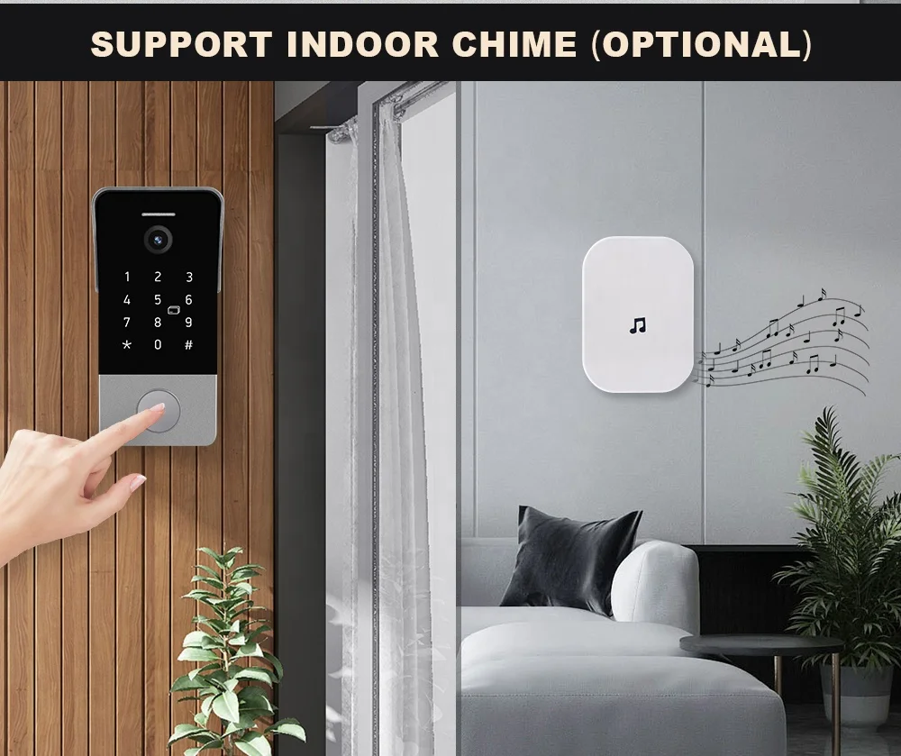 Smart Video Doorbell 1080p HD Video Improved Motion Detection Easy Installation