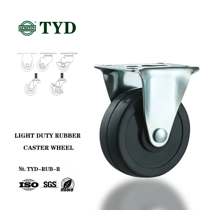 furniture caster wheel rigid style rubber caster wheel 1.5/2/2.5/3 inch plastic wheels for shelves