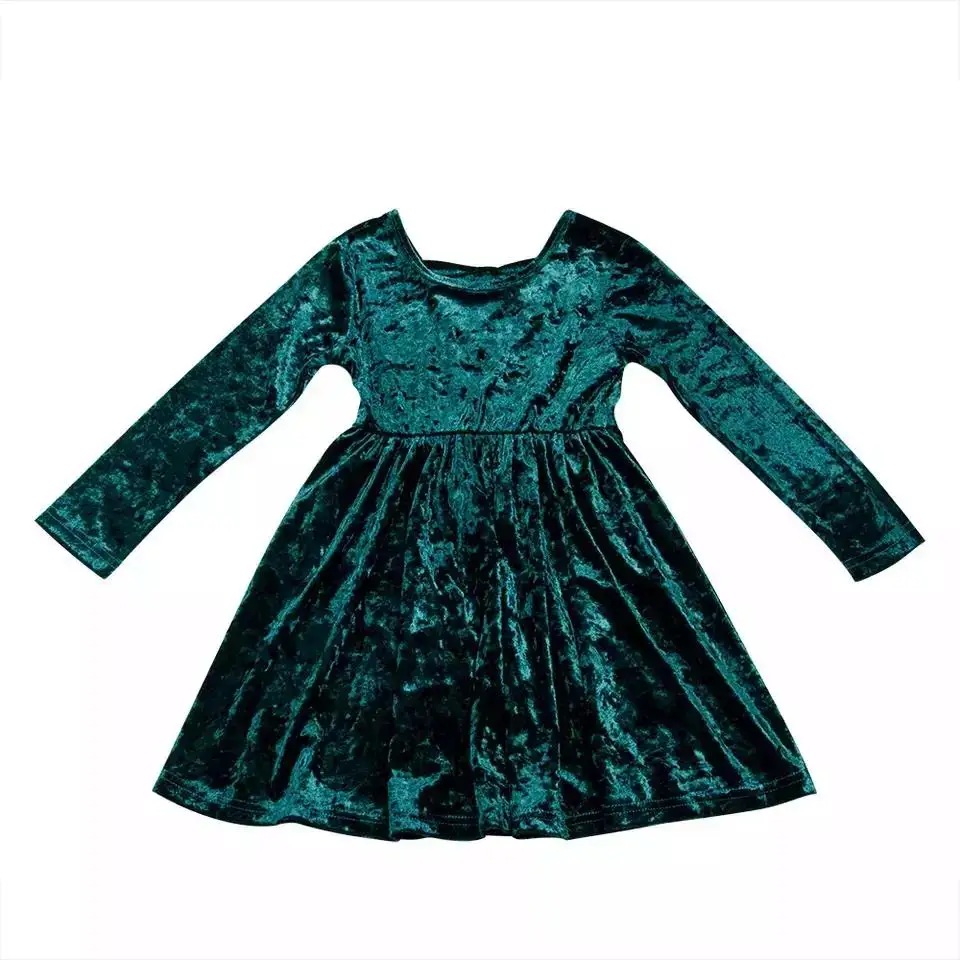Toddler Party Dress Baby Girls Velvet Dress Back Dresses Kids Girl Bow Liangzhe Winter Autumn Full Children Casual OEM Service