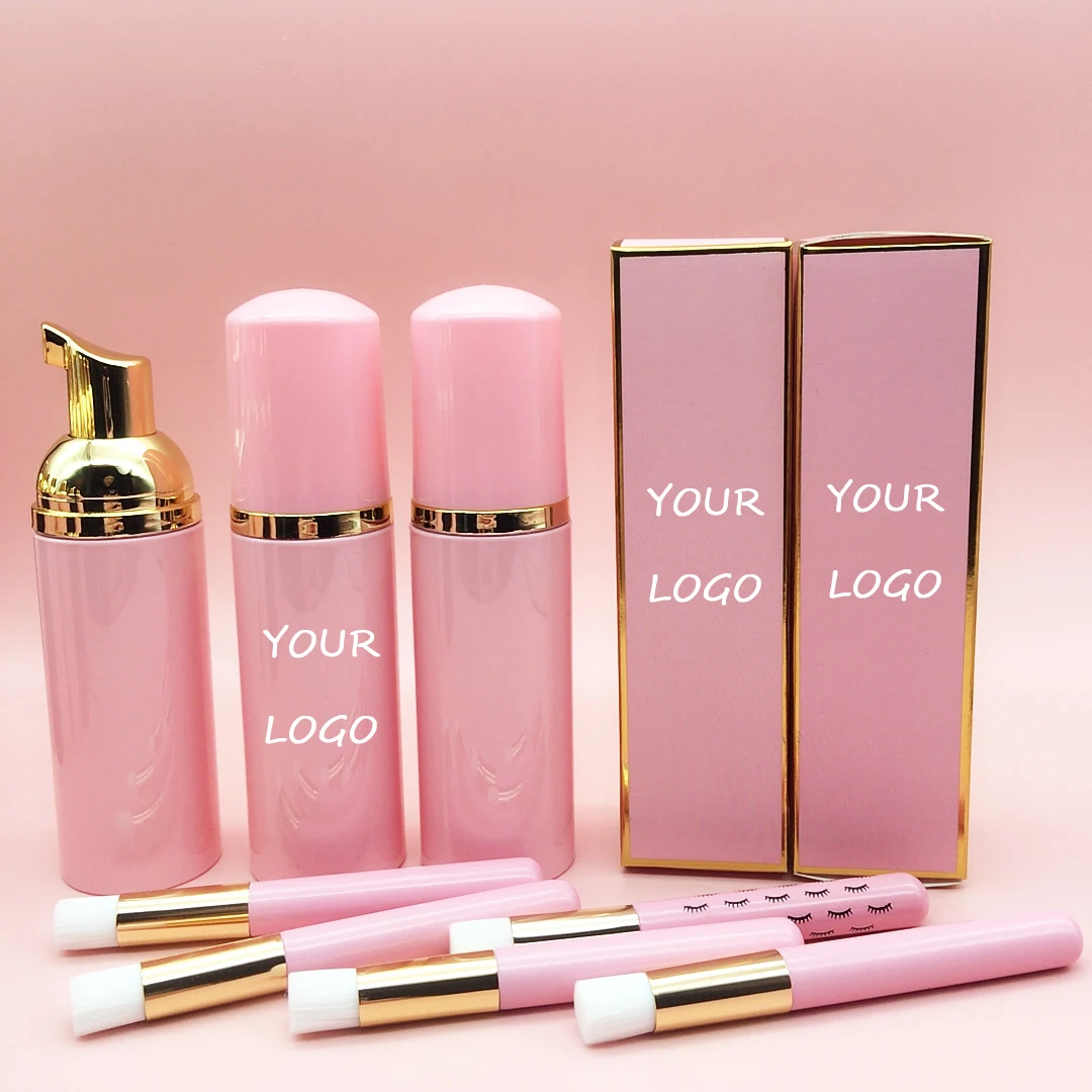 eyelash lashes clear shampoo kit set bottles sensitive lash extension shampoo brush por mayor gel cleanser bottle wholesale
