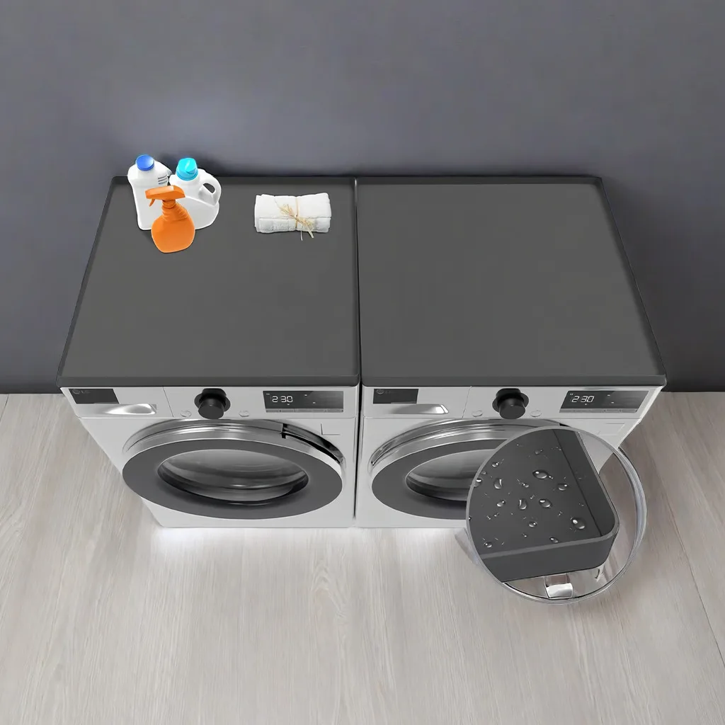 Customized wholesale washing machine dryer top protector waterproof washable silicone pad washing machine dryer top cover