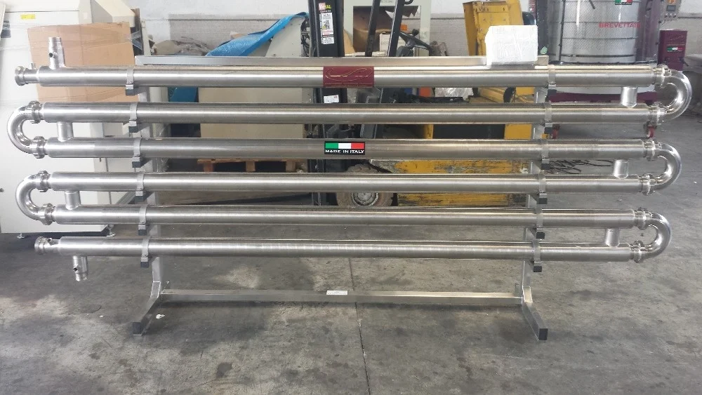 
TUBE IN TUBE HEAT EXCHANGER FOR WINE 