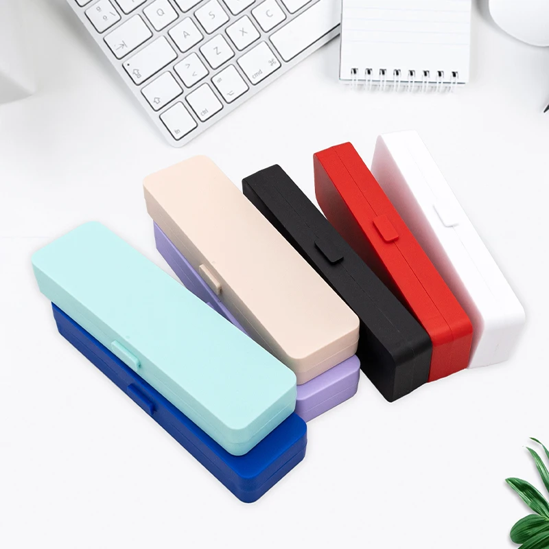Plastic ball pen Box Plastic Colored Pencil Case PP Pen Box