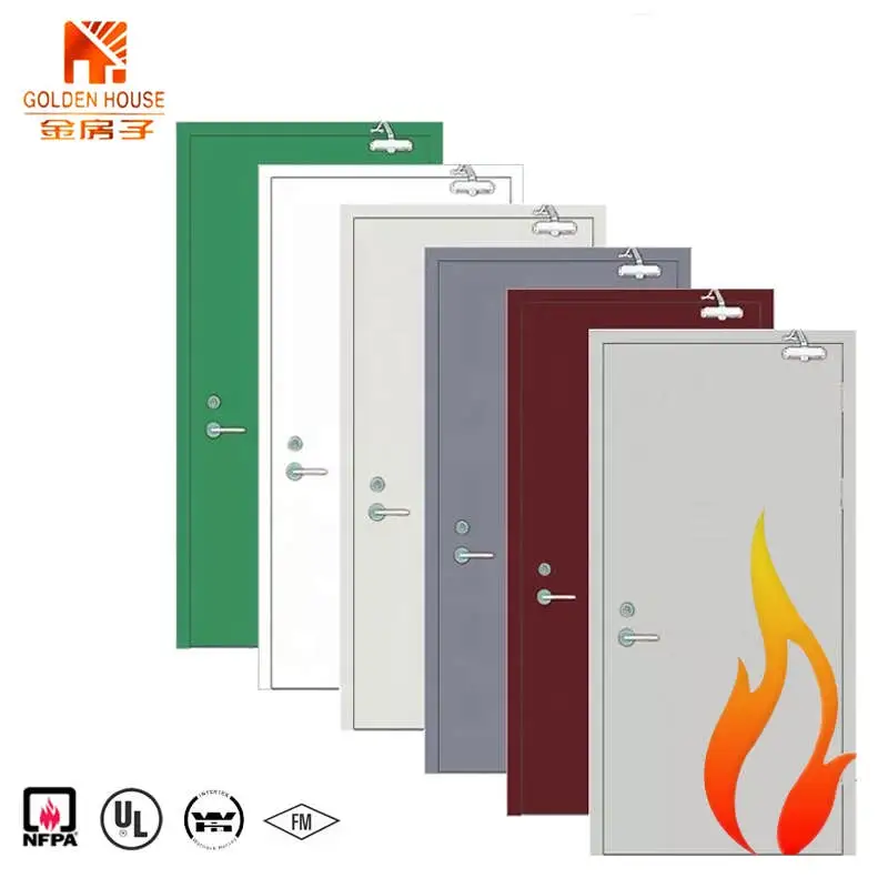 us standard ul listed approve customized apartment fireproof doors security steel fire rated door