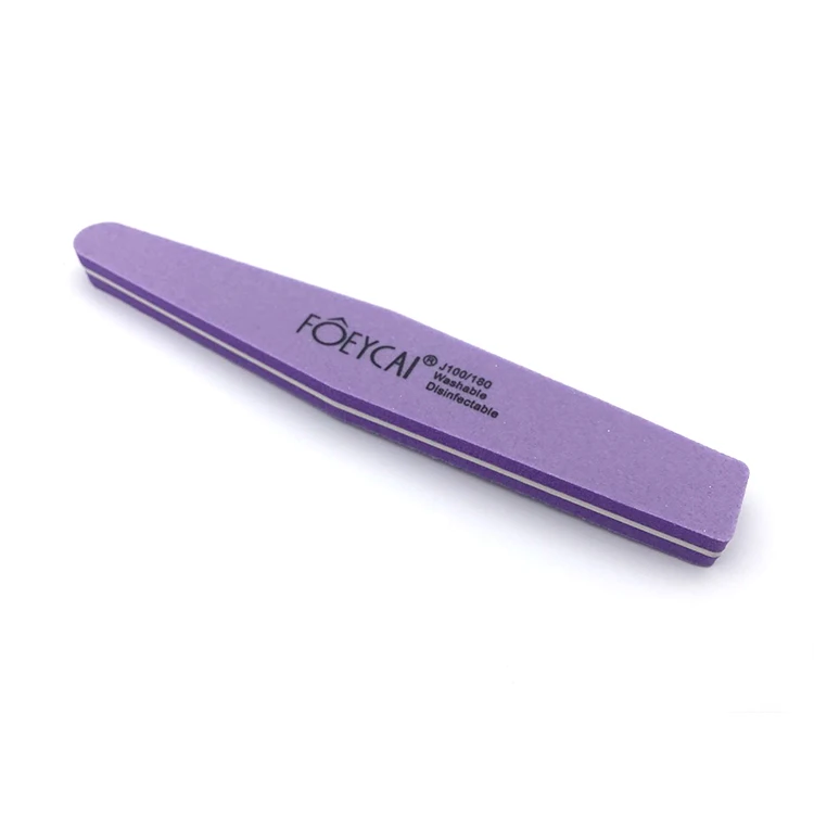 Wholesale professional portable 100 180 purple manicure nail files buffer block double sided emery board nail file