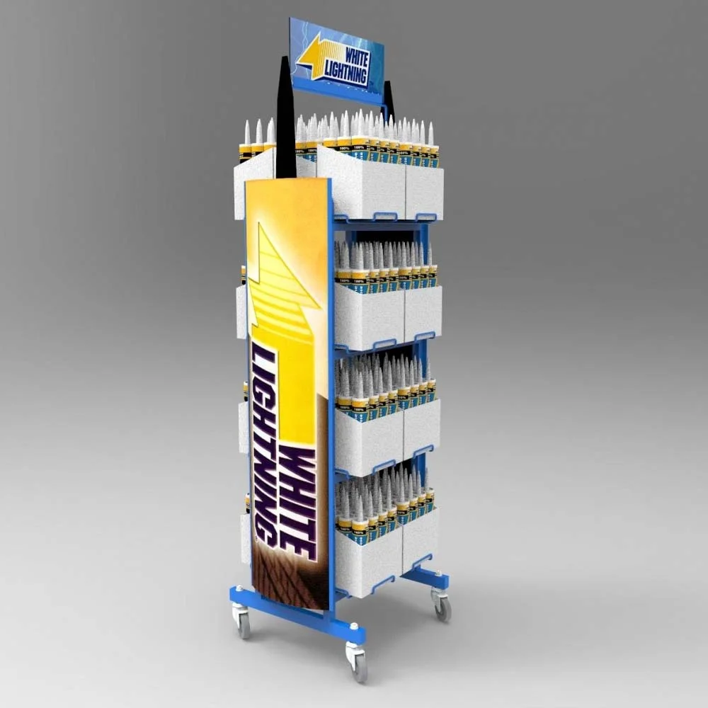 Custom Metal POP Retail Display Supermarket Display Shelf