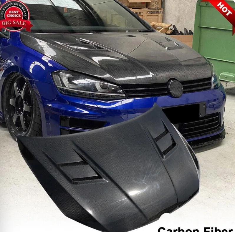 Carbon Fiber Front Engine Vent Hood Bonnet For VW Golf 7