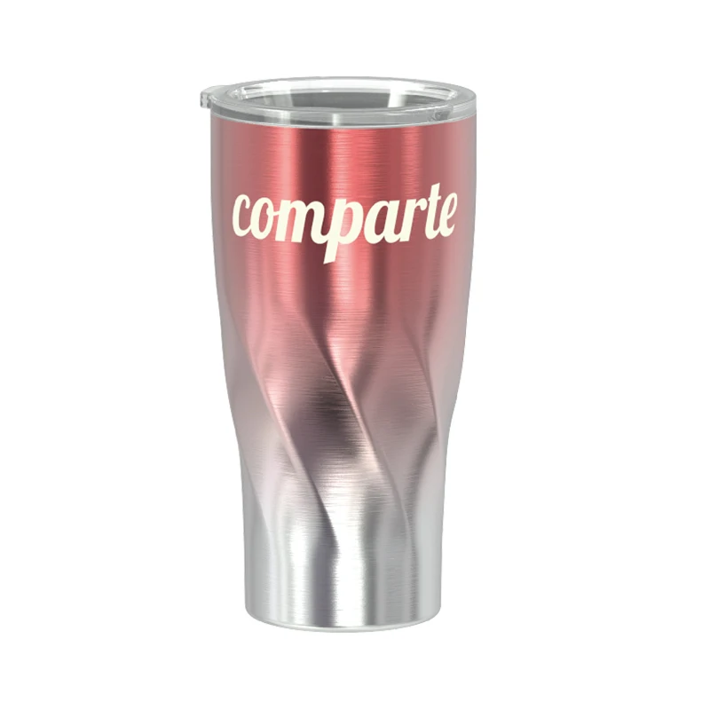 Luxury durable single wall stainless steel straight travel mug