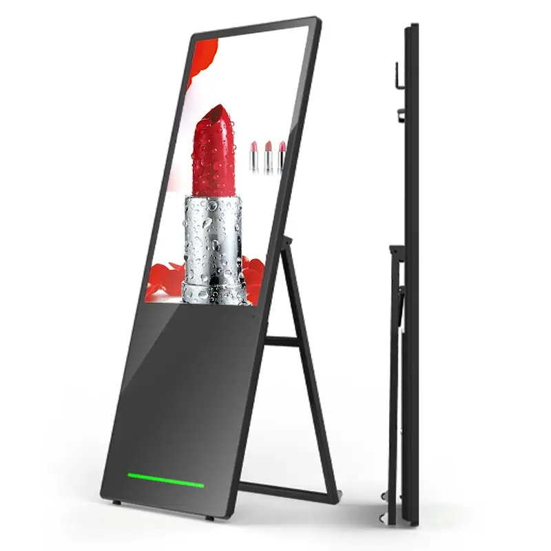 43 inch  Indoor Floor Standing Vertical Ultra Thin Movable Portable Android Digital Signage LCD advertising machine