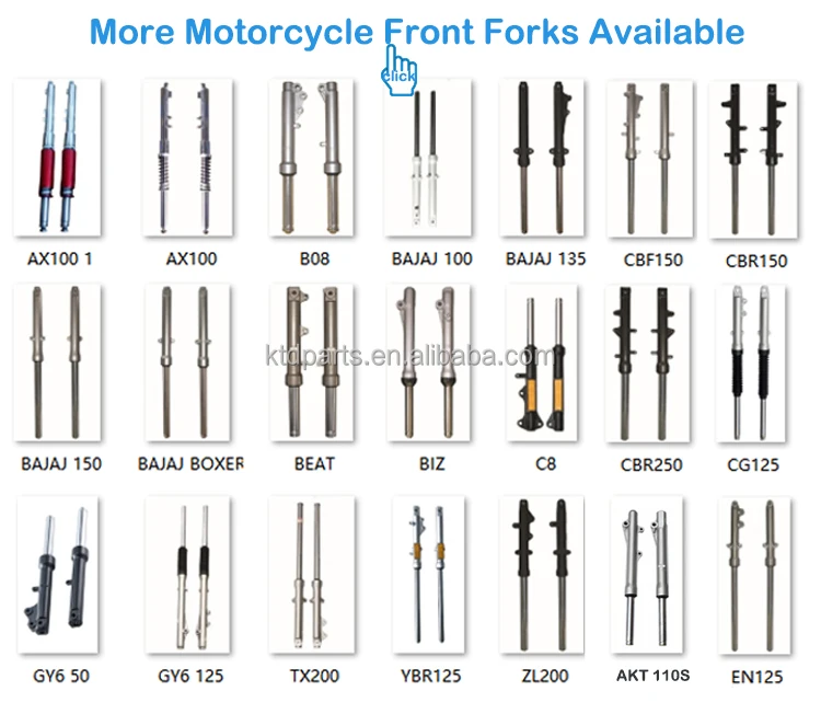 KTD South America Hot Selling GN125 GS125 Motorcycle Suspension Shock Absorber Front Fork