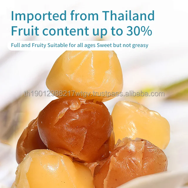 Thailand Pavilion Fruit Gummy Imported Mango Candy Durian Candy 200g Extra Strong Fruit Flavor Candy Office Leisure Snacks