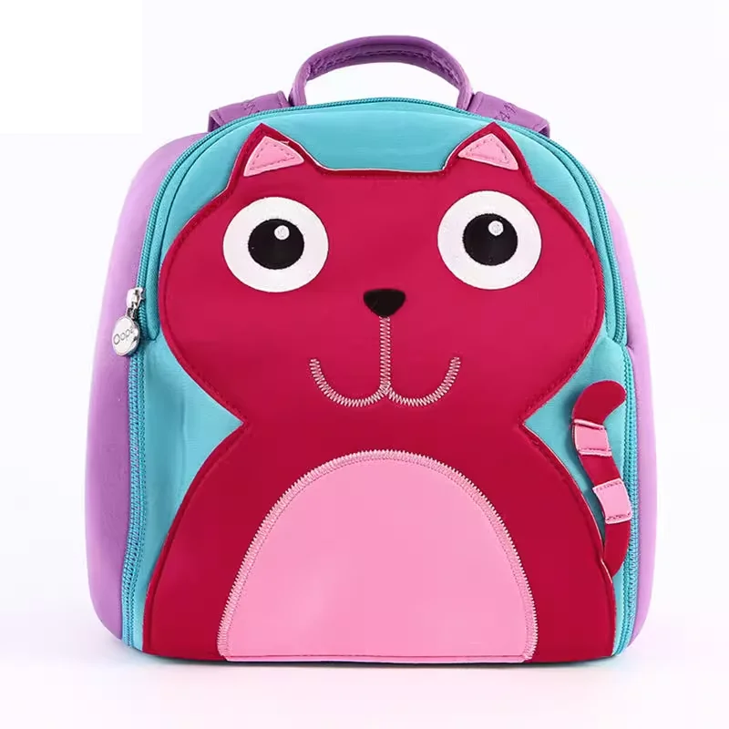 2024 New Kindergarten Kids School Bag Boys And Girls Cartoons Neoprene Animals Backpack Kids Backpack