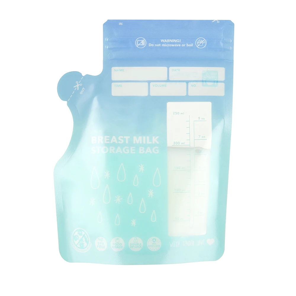 Easy tear Custom logo package box Leak Proof LDPE Liner Breastmilk Storage Bags  Breast BPA Free 30 50 100 200300 counts