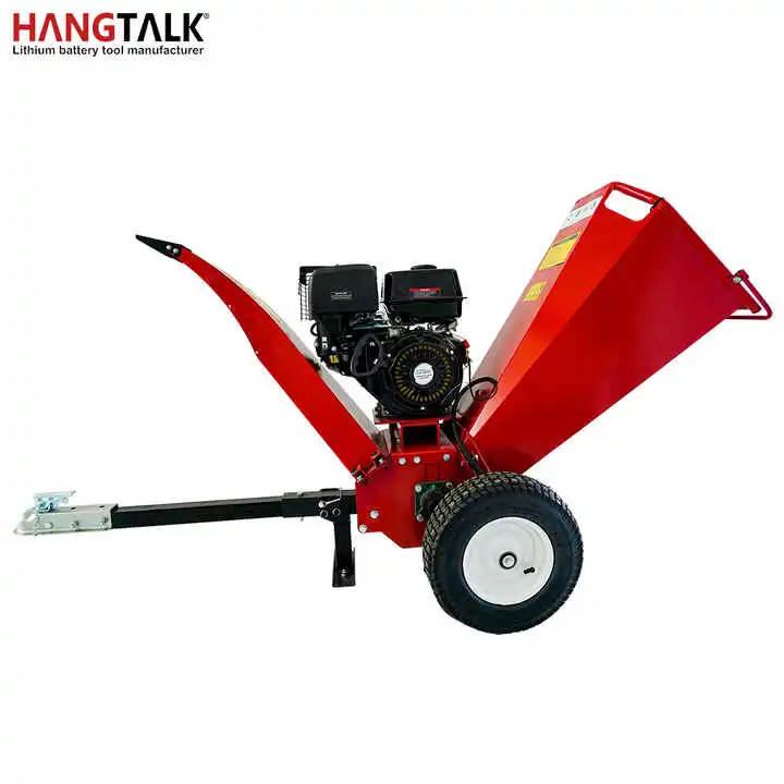Hangtalk 15HP petrol power self-feeding Wood Chipper blades machine Shredder Professional fruit trees Ce Approved For Farmer