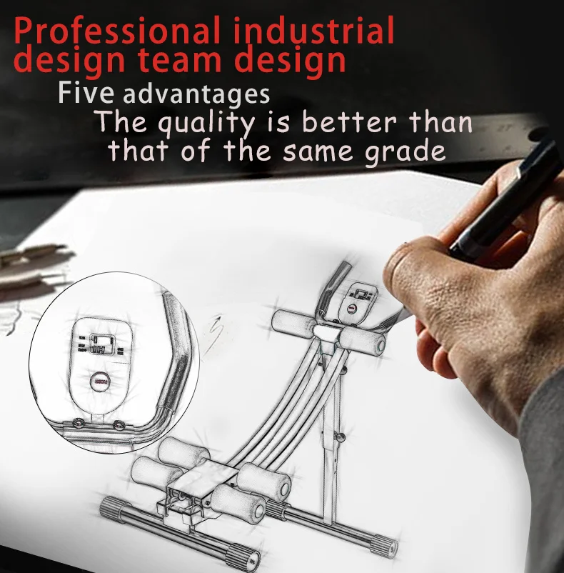 Fitness indoor home Lose Belly Fat exercise Gym Equipment Total Crunch Foldable abdominal crunch machine