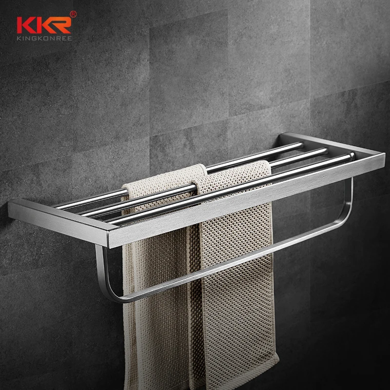 Towel Rack for Rolled Towels, Wall Mounted Metal Bathroom Organizer, Bath Towel Holder for Modern Small SpaceTowel Storage