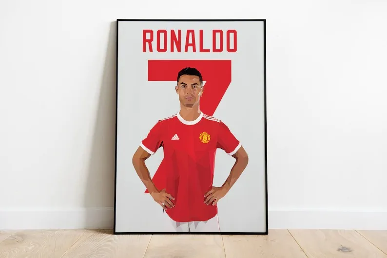 Bedroom Sport Picture Fan Print Football Soccer Wall Art Painting Oil Canvas Abstract Portrait Polyester Canvas Optional CN;ZHE