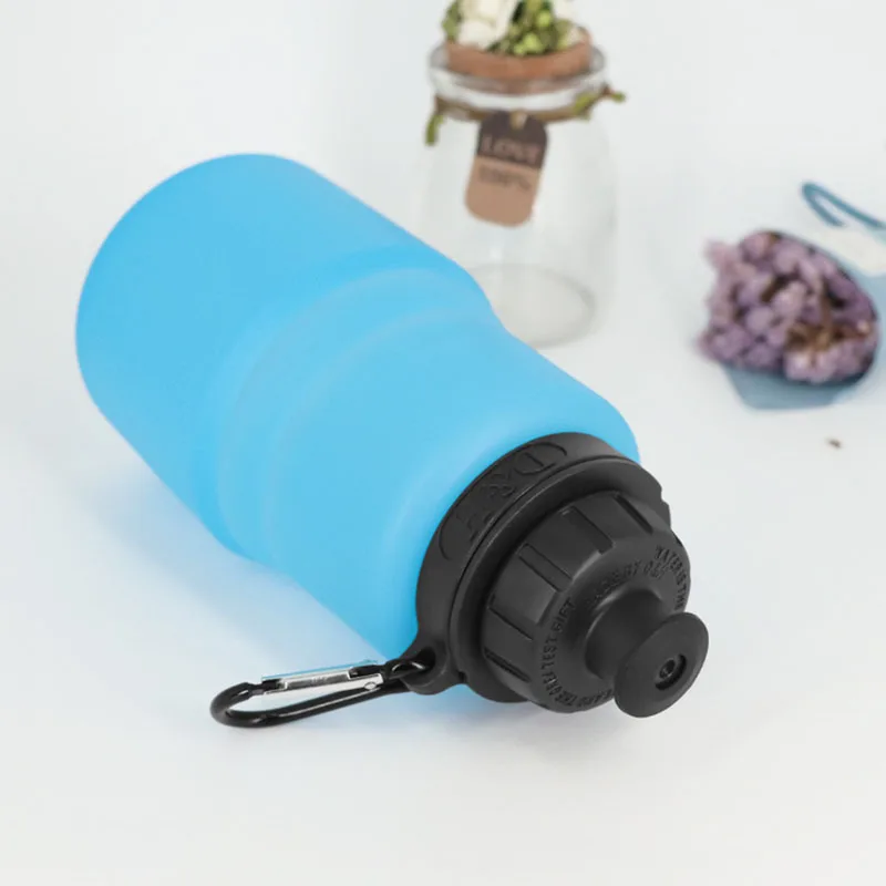 Outdoor Sports Portable Foldable Large Capacity Silicone Water Bottle