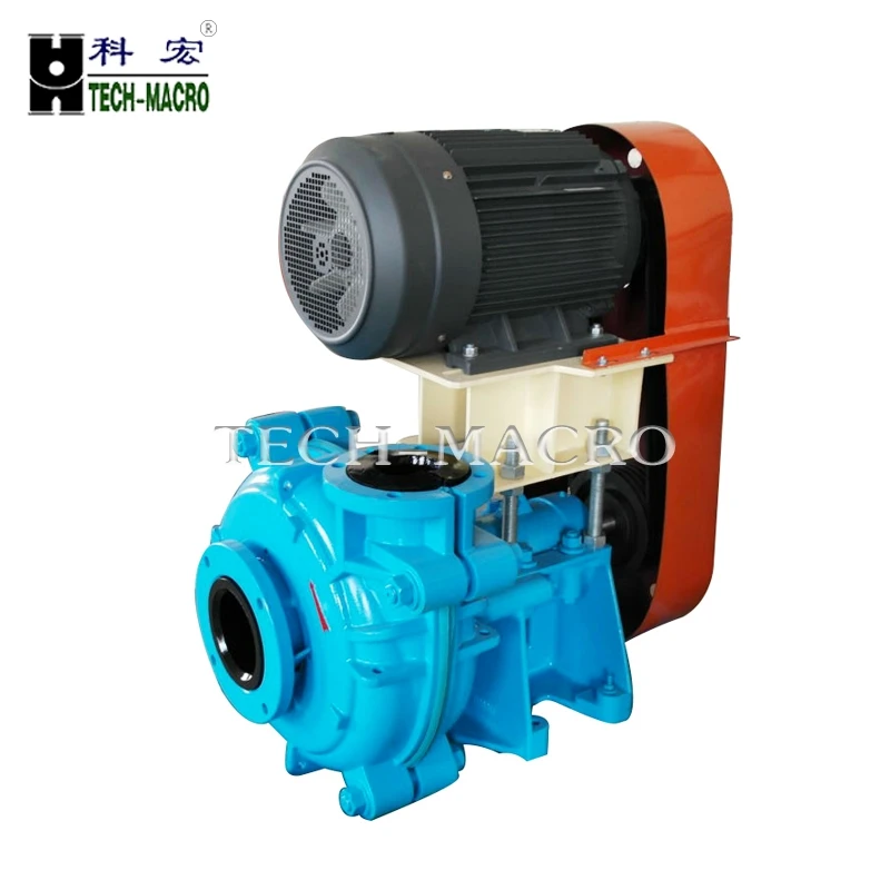 
High temperature slag pump rubber impeller centrifugal horizontal slurry pump 