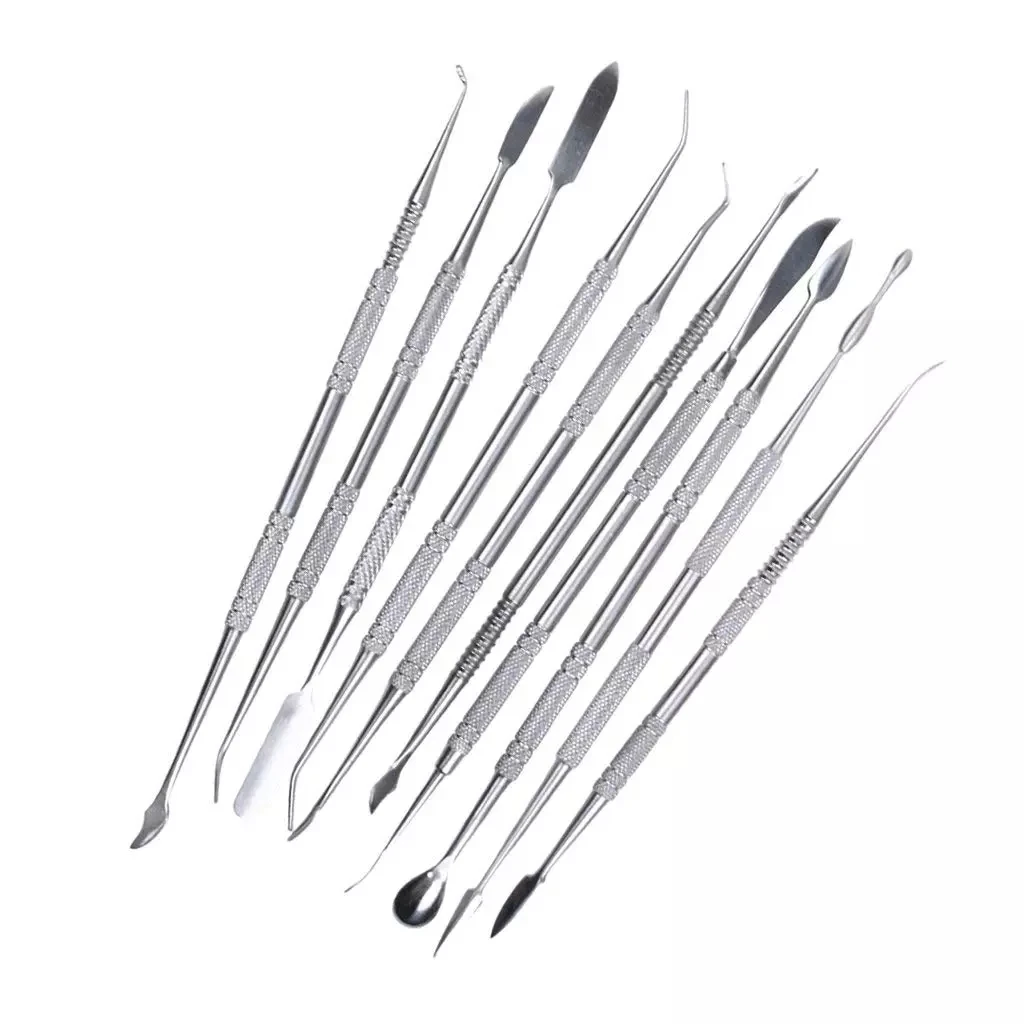 
10pcs/set Clay Sculpting Kit Sculpt Smoothing Wax Carving Pottery Ceramic Tools Polymer Shapers Modeling Carved Tool 