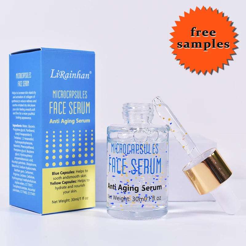 Custom OEM ODM Combined Plant Components Microcapsules Face Serum Smooth Hydrate Dry Skin Repairing Serum Moisturizing