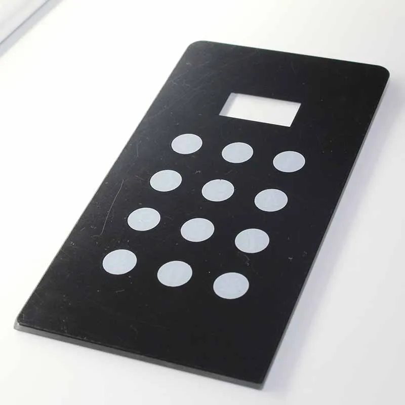 Custom AG AR AF silk screen printing tempered glass Face recognition touch screen panel for smart door lock