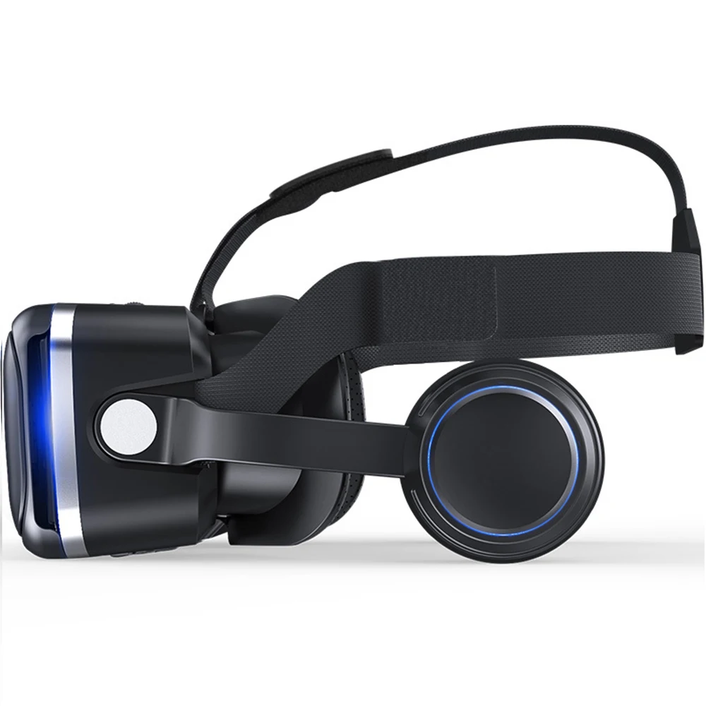 Горячая Распродажа модель VR-гарнитуры из АБС-пластика с наушниками для просмотра видео VR на 360 градусов смартфонов Android iOS