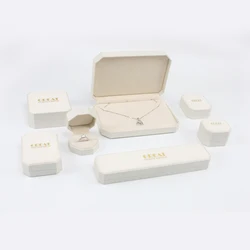 Восьмиугольная шкатулка для колец из искусственной кожи на заказ, Подарочная коробка для ювелирных изделий, набор для упаковки ювелирных изделий