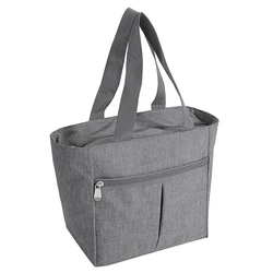 High quality food lunch insulated bag solid Oxford cloth portable cold tote cooler bag with zipper