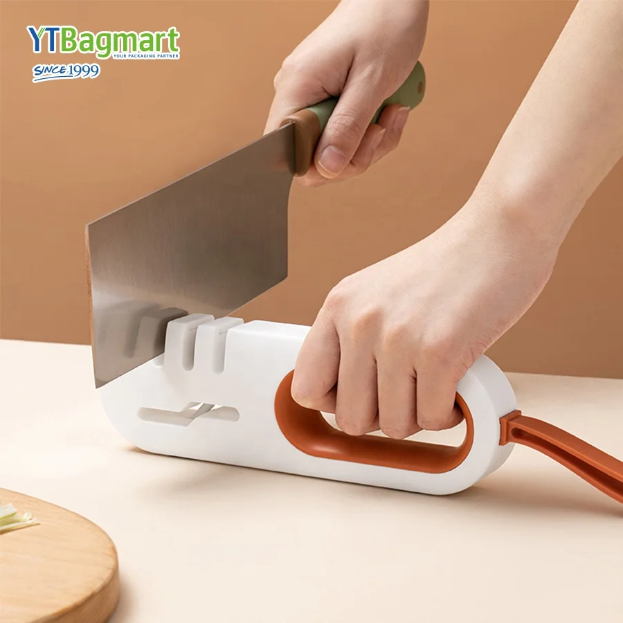 Kitchen Manual Mini Ceramic Stage Chef Commercial Universal Sharper Stainless Steel Knife Sharpener