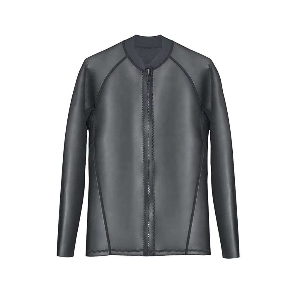 top quality unisex smooth skin neoprene jacket open cell long sleeve neoprene diving wetsuit top surfing jacket
