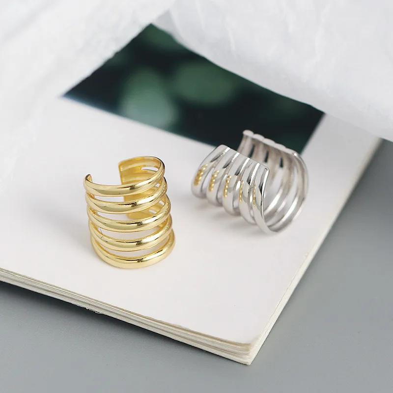 925 silber schmuck 925 silver earrings cartilage gold plated german silver ear Cuff earrings women